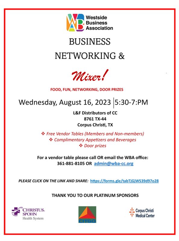 Business Networking Mixer Aug 16 2023