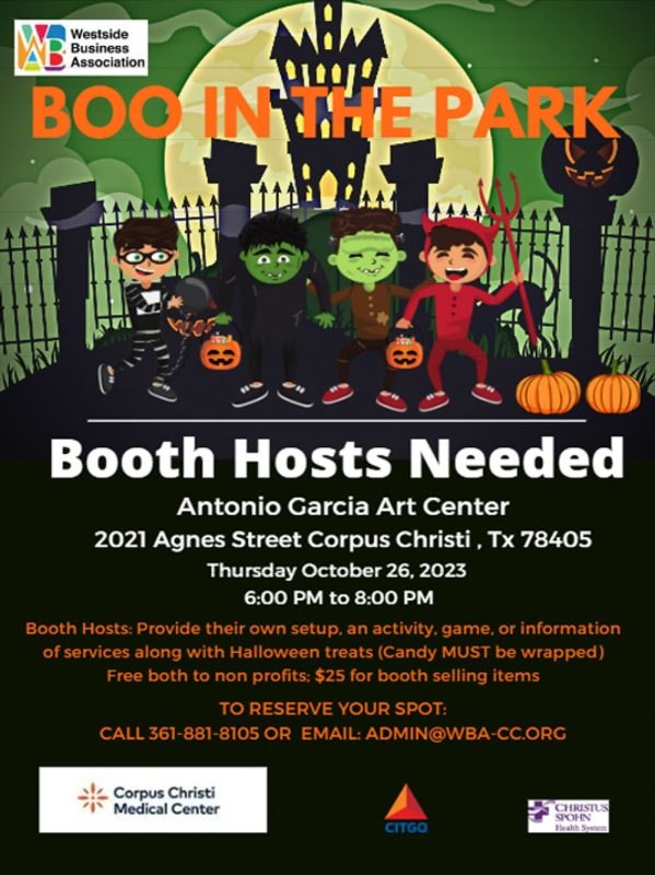 Boo In The Park Booth Host Flyer